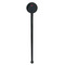 Medical Doctor Black Plastic 7" Stir Stick - Round - Single Stick