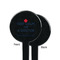 Medical Doctor Black Plastic 7" Stir Stick - Single Sided - Round - Front & Back