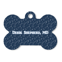 Medical Doctor Bone Shaped Dog ID Tag - Large (Personalized)