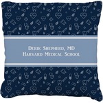 Medical Doctor Faux-Linen Throw Pillow 18" (Personalized)