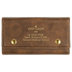 Medical Doctor Cards & Dice Set - Rustic Brown (Personalized)