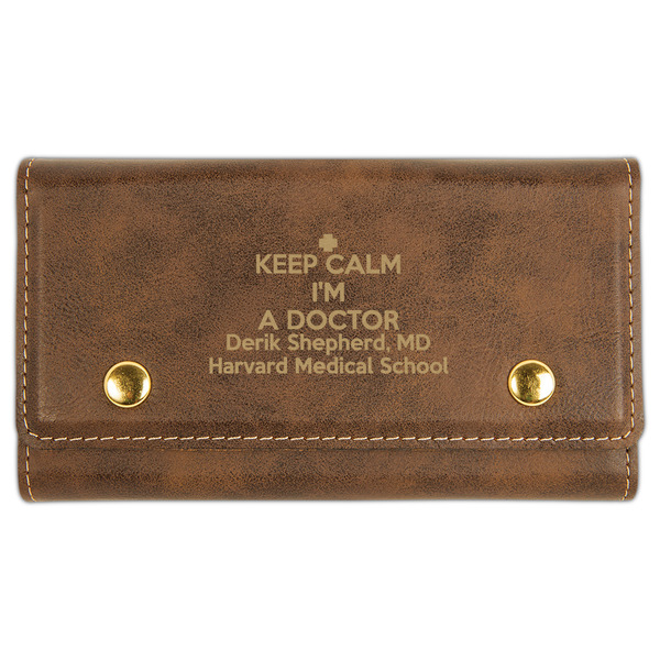 Custom Medical Doctor Cards & Dice Set - Rustic Brown (Personalized)