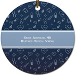 Medical Doctor Round Ceramic Ornament w/ Name or Text