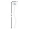 Medical Doctor Clear Plastic 7" Stir Stick - Oval - Dimensions