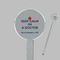 Medical Doctor Clear Plastic 7" Stir Stick - Round - Closeup