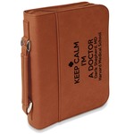 Medical Doctor Leatherette Bible Cover with Handle & Zipper - Small - Single Sided (Personalized)