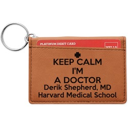 Medical Doctor Leatherette Keychain ID Holder - Double Sided (Personalized)