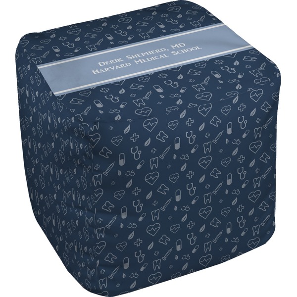 Custom Medical Doctor Cube Pouf Ottoman (Personalized)