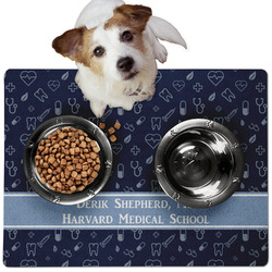 Medical Doctor Dog Food Mat - Medium w/ Name or Text