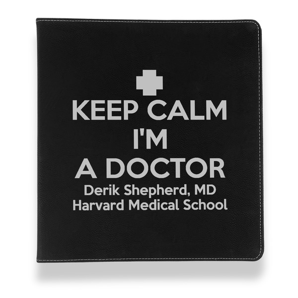 Custom Medical Doctor Leather Binder - 1" - Black (Personalized)