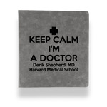 Medical Doctor Leather Binder - 1" - Grey (Personalized)