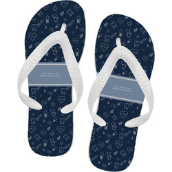 Medical Doctor Flip Flops - Small (Personalized)