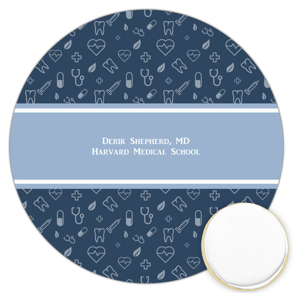 Custom Medical Doctor Printed Cookie Topper - 3.25" (Personalized)