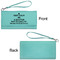 Medical Doctor Ladies Wallets - Faux Leather - Teal - Front & Back View