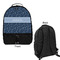 Medical Doctor Large Backpack - Black - Front & Back View