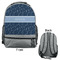 Medical Doctor Large Backpack - Gray - Front & Back View