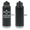 Medical Doctor Laser Engraved Water Bottles - Front Engraving - Front & Back View