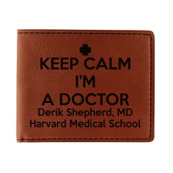 Medical Doctor Leatherette Bifold Wallet - Double Sided (Personalized)