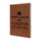 Medical Doctor Leather Sketchbook - Small - Single Sided - Angled View