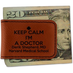 Medical Doctor Leatherette Magnetic Money Clip - Single Sided (Personalized)