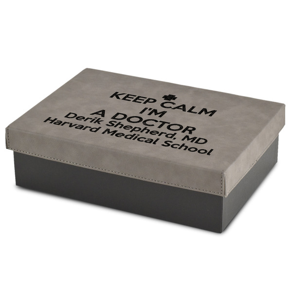 Custom Medical Doctor Medium Gift Box w/ Engraved Leather Lid (Personalized)