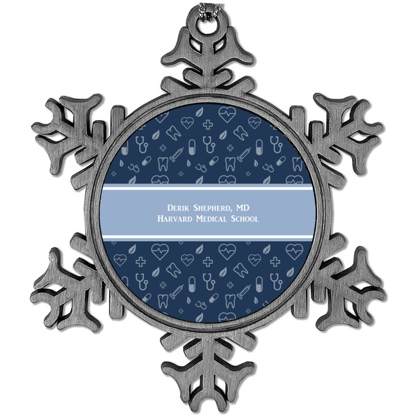 Custom Medical Doctor Vintage Snowflake Ornament (Personalized)