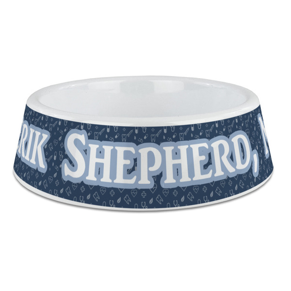 Custom Medical Doctor Plastic Dog Bowl - Large (Personalized)