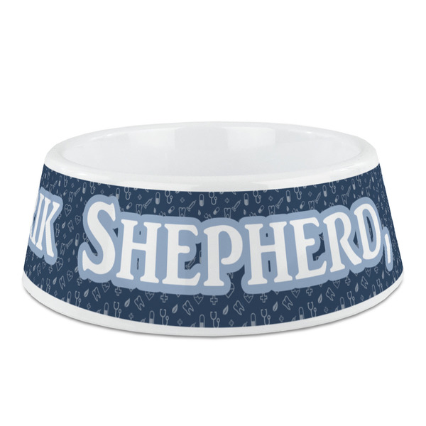 Custom Medical Doctor Plastic Dog Bowl (Personalized)