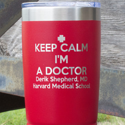 Medical Doctor 20 oz Stainless Steel Tumbler - Red - Double Sided (Personalized)