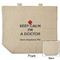 Medical Doctor Reusable Cotton Grocery Bag - Front & Back View