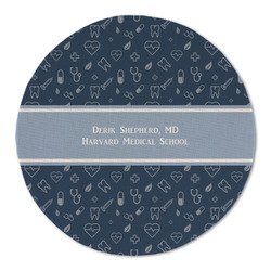 Medical Doctor Round Linen Placemat - Single Sided (Personalized)
