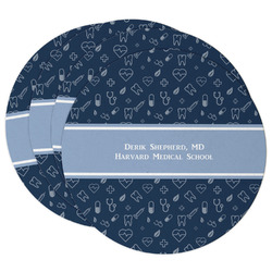 Medical Doctor Round Paper Coasters w/ Name or Text