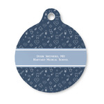 Medical Doctor Round Pet ID Tag - Small (Personalized)