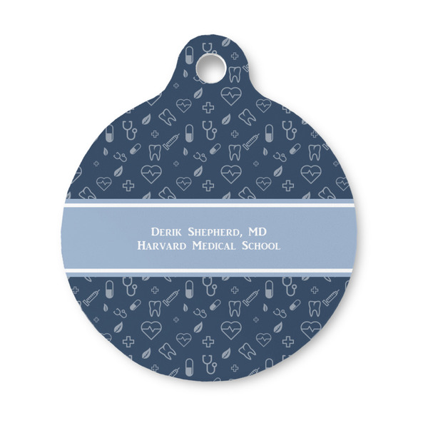 Custom Medical Doctor Round Pet ID Tag - Small (Personalized)