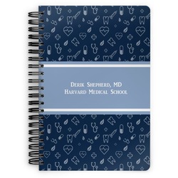 Medical Doctor Spiral Notebook - 7x10 w/ Name or Text