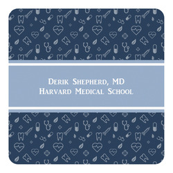 Medical Doctor Square Decal - Large (Personalized)
