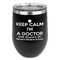 Medical Doctor Stainless Wine Tumblers - Black - Double Sided - Front