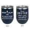 Medical Doctor Stainless Wine Tumblers - Navy - Double Sided - Approval