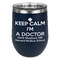 Medical Doctor Stainless Wine Tumblers - Navy - Double Sided - Front