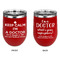 Medical Doctor Stainless Wine Tumblers - Red - Double Sided - Approval