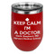 Medical Doctor Stainless Wine Tumblers - Red - Double Sided - Front