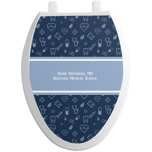 Custom Medical Doctor Toilet Seat Decal - Elongated (Personalized)