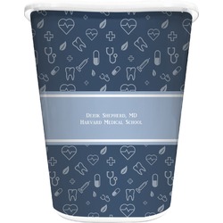 Medical Doctor Waste Basket - Double Sided (White) (Personalized)