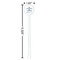 Medical Doctor White Plastic 5.5" Stir Stick - Round - Dimensions