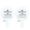 Medical Doctor White Plastic 7" Stir Stick - Double Sided - Round - Front & Back