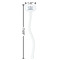 Medical Doctor White Plastic 7" Stir Stick - Oval - Dimensions