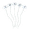 Medical Doctor White Plastic 7" Stir Stick - Oval - Fan