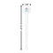 Medical Doctor White Plastic 7" Stir Stick - Round - Dimensions