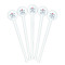 Medical Doctor White Plastic 7" Stir Stick - Round - Fan View