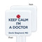 Medical Doctor White Plastic Stir Stick - Single Sided - Square - Approval